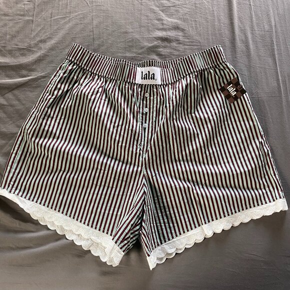 Dressed in Lala Mint Chocolate Chip Lace Boxer Shorts 2XL - Picture 1 of 2